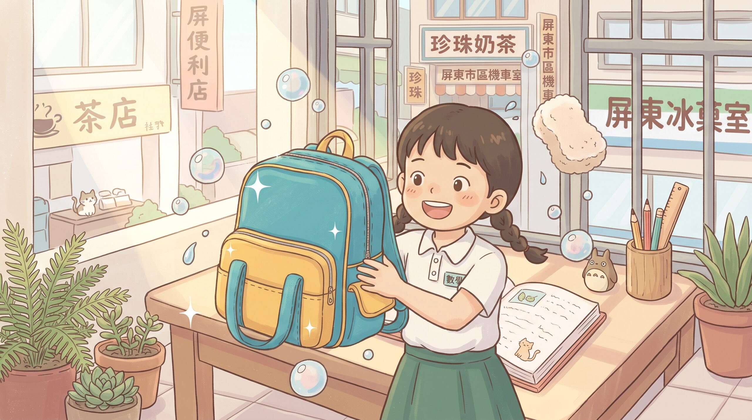 學生書包正確手洗與防霉保養教學步驟